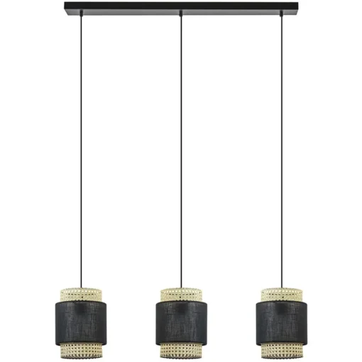 3-Lichts eettafelhanglamp webbing met zwart>Straluma Sale