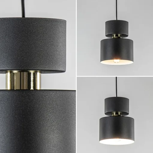 3-Lichts eettafelhanglamp zwart met goud accent>Straluma Online