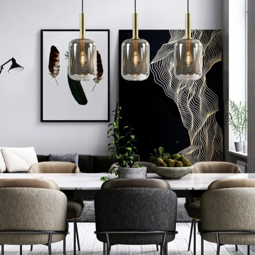 3-Lichts hanglamp Lekar antiek brons met smoke glas>Straluma