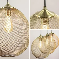 3-Lichts hanglamp Moroc goud Light and Living></noscript>Straluma