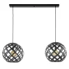 2-Lichts hanglamp Scandinavisch/landelijk mat zwart>Straluma Best