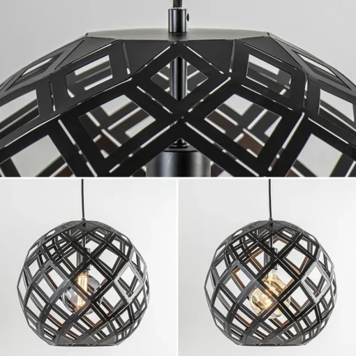 2-Lichts hanglamp Scandinavisch/landelijk mat zwart>Straluma Best
