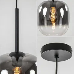 1-Lichts hanglamp zwart met smoke/helder glas></noscript>Straluma Best