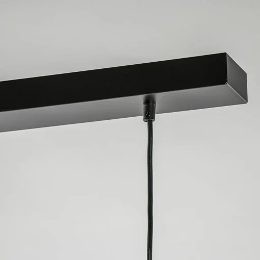 5-Lichts hanglamp zwart-goud met opaal glas>Straluma Outlet