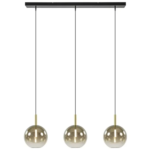 3-Lichts LED eettafelhanglamp met gold fading glas>Straluma Best