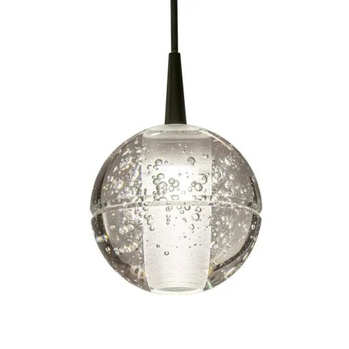 5-Lichts LED eettafelhanglamp helder glazen bollen>Straluma Clearance