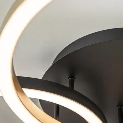 3-Lichts LED plafondlamp zwart/goud 3-standen dimbaar></noscript>Straluma Sale