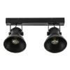2-Lichts metalen plafondlamp Eliano mat zwart>Straluma Online