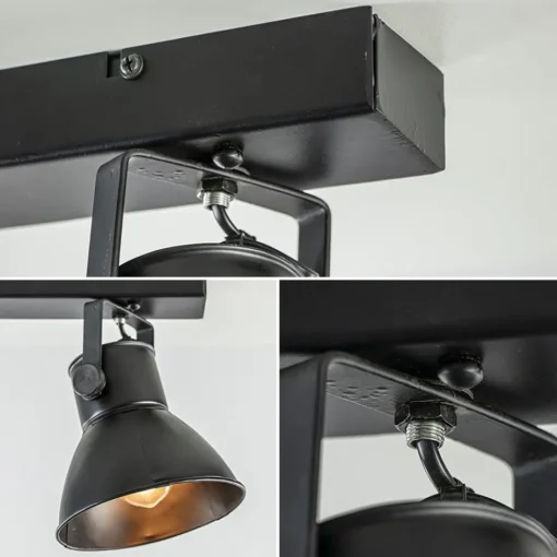 2-Lichts metalen plafondlamp Eliano mat zwart>Straluma Online