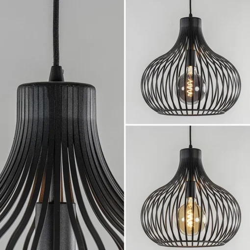 2-Lichts moderne hanglamp draad zwart>Straluma Best