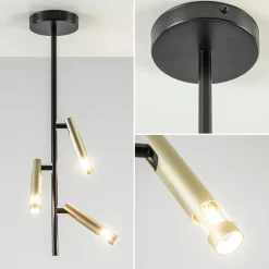 3-Lichts plafondlamp G9 zwart met goud></noscript>Straluma Sale