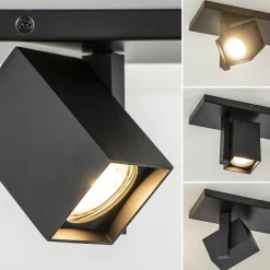 2-Lichts plafondlamp met vierkante spots mat zwart></noscript>Straluma Best