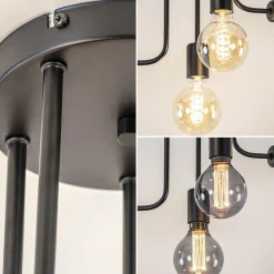 5-Lichts plafondlamp pendel mat zwart excl lichtbronnen></noscript>Straluma Hot