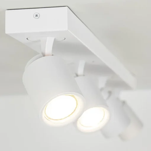 4-Lichts plafondspot balk wit metaal>Straluma Discount