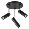 3-Lichts plafondspot rond zwart GU10 mini>Straluma Outlet
