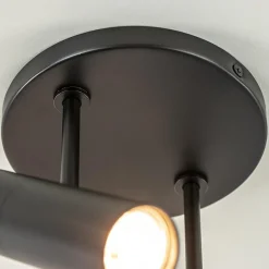 2-Lichts ronde opbouwspot met cilinders zwart></noscript>Straluma Hot