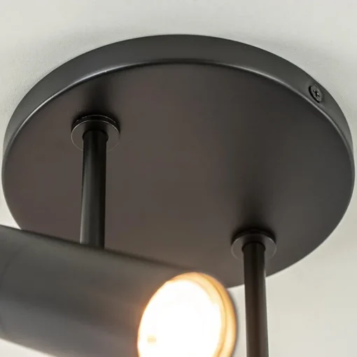 2-Lichts ronde opbouwspot met cilinders zwart>Straluma Hot