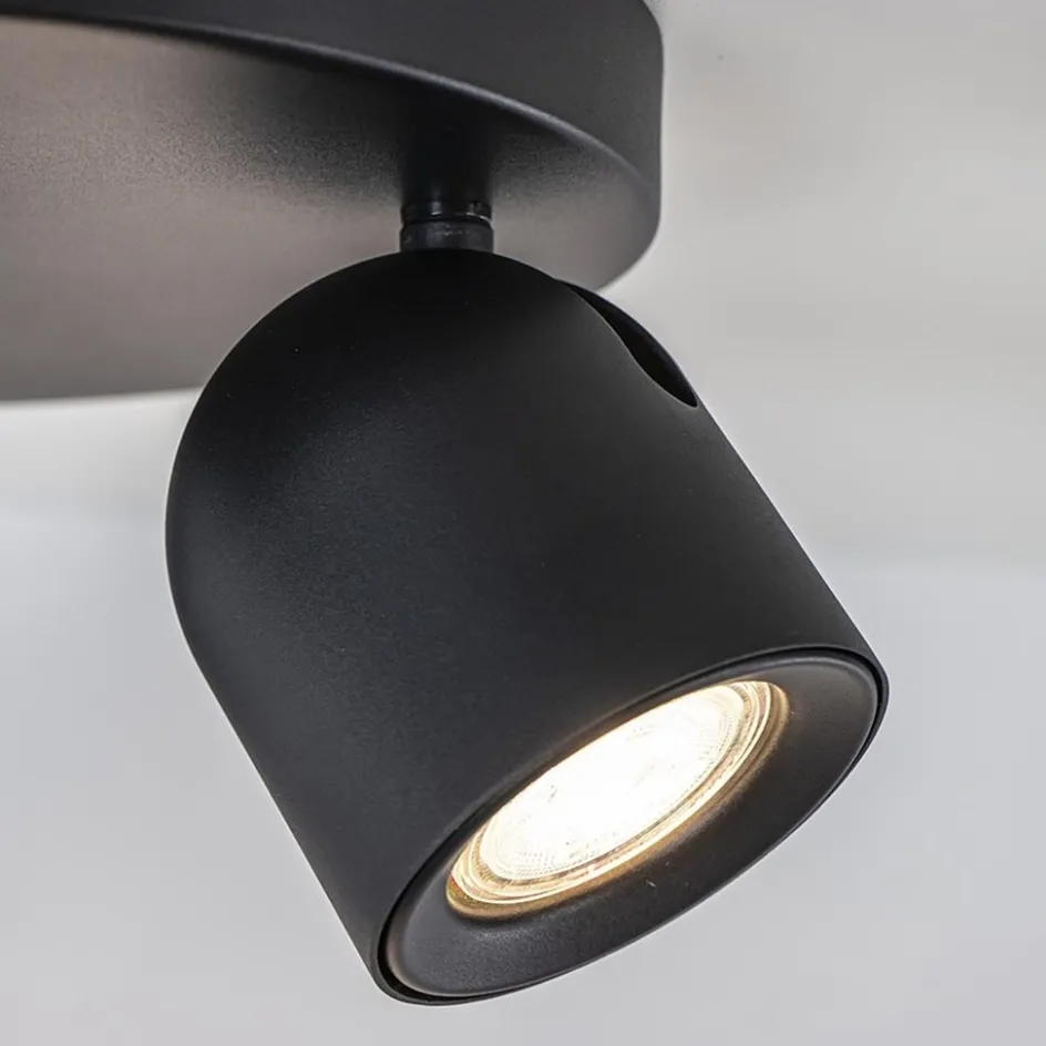 3-Lichts ronde opbouwspot zwart verstelbaar>Straluma Clearance