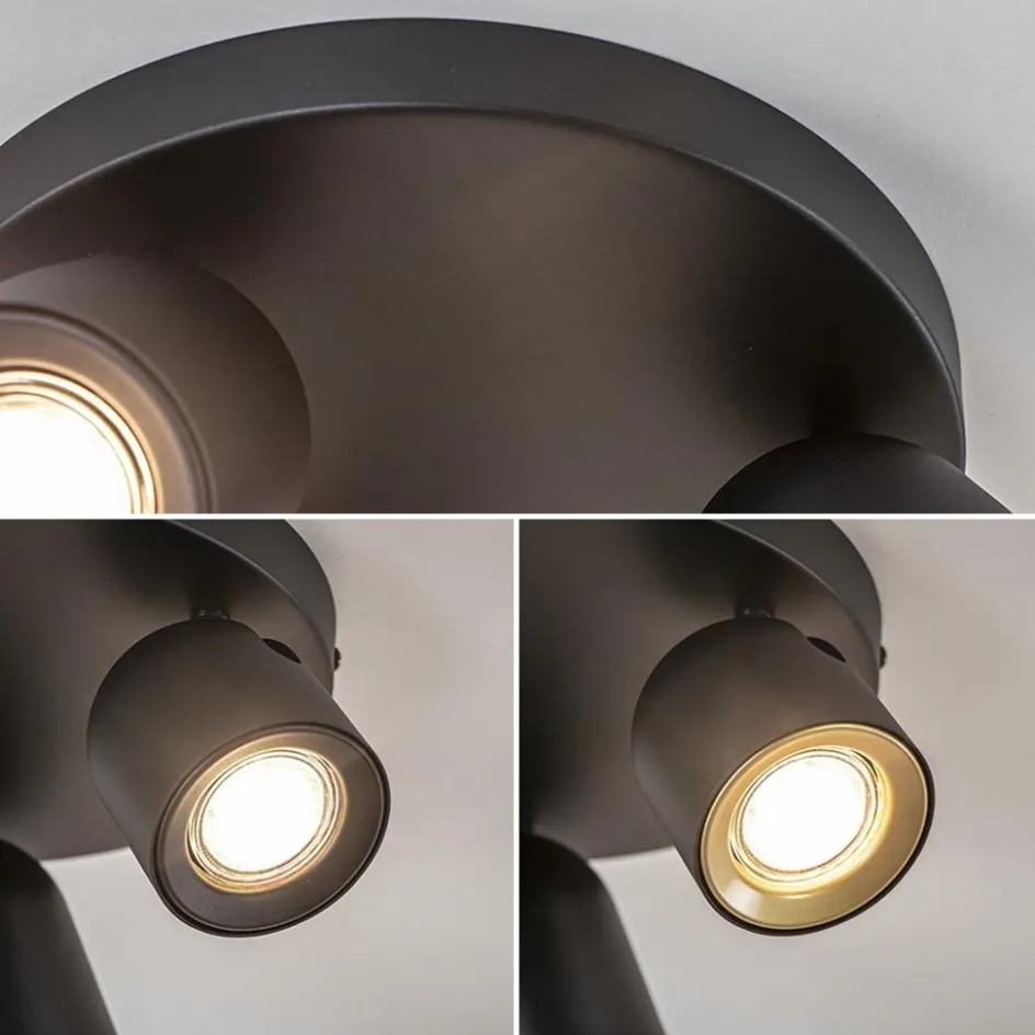 3-Lichts ronde opbouwspot zwart verstelbaar>Straluma Clearance