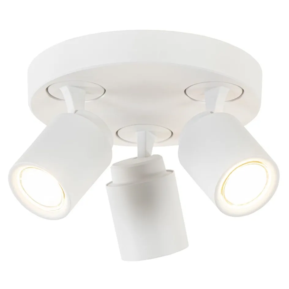 3-Lichts ronde plafondspot wit verstelbaar>Straluma Outlet
