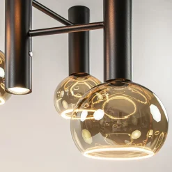 5-Lichts vide hanglamp textured black excl lichtbronnen></noscript>Straluma Online