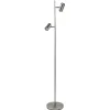 2-Lichts vloerlamp nikkel met dimbare spots>Straluma Best