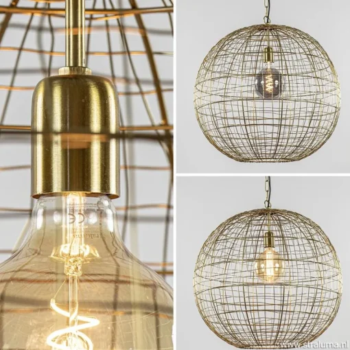 Light & Living hanglamp Mirana goud>Straluma New