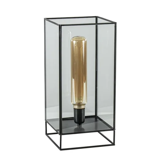 Light & Living tafellamp Solas zwart met glas>Straluma Online