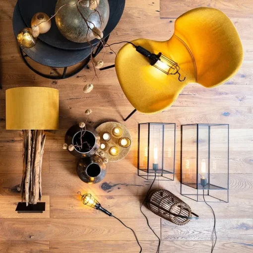 Light & Living tafellamp Solas zwart met glas>Straluma Online