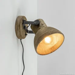Light & Living wandlamp Ilanio hout met metaal>Straluma Online