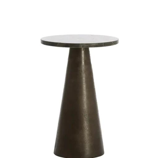 Light and Living bijzettafel Ynez bruin marmer 29x43 cm>Straluma Best