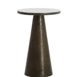 Light and Living bijzettafel Ynez bruin marmer 36x51 cm>Straluma