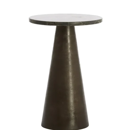 Light and Living bijzettafel Ynez bruin marmer 36x51 cm>Straluma