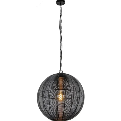 Light and Living hanglamp Amarah rond mat zwart>Straluma
