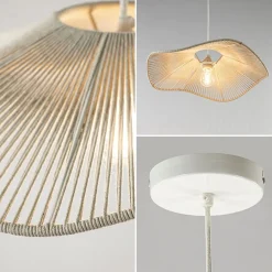 Light and Living hanglamp Rafa crème 50 cm><noscript><img width=