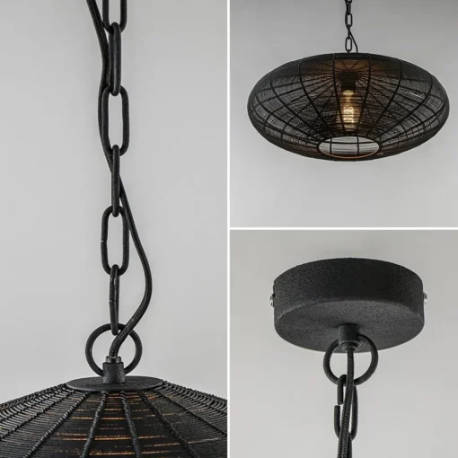 Light and Living hanglamp Bahoto mat zwart 51 cm>Straluma New