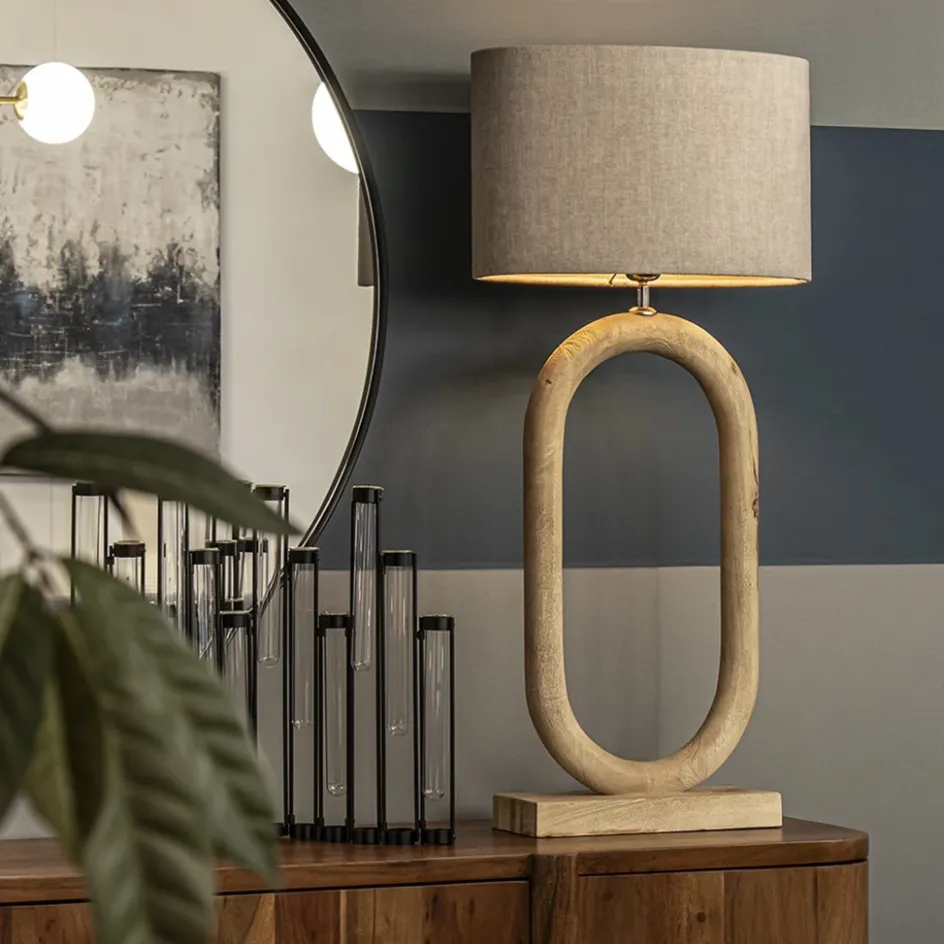 Light and Living lampvoet Paceco hout naturel>Straluma