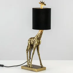 Light and Living tafellamp Giraffe klein antiek brons/velvet zwart>Straluma