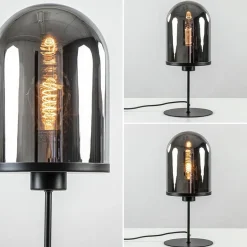 Light and Living tafellamp Maverick zwart met smoke glas></noscript>Straluma New