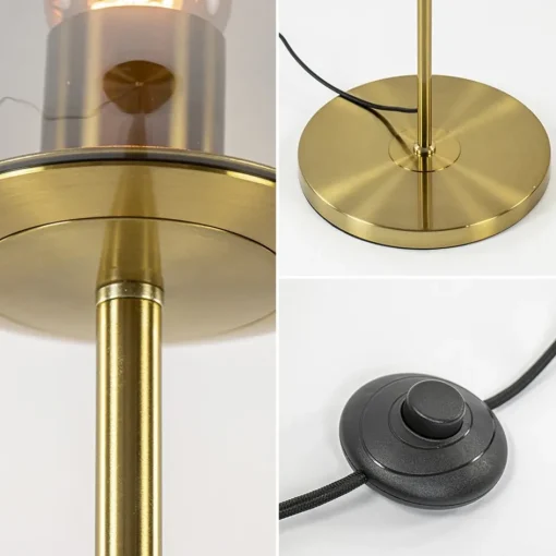 Light and Living vloerlamp Medina goud met smoke glas>Straluma Best