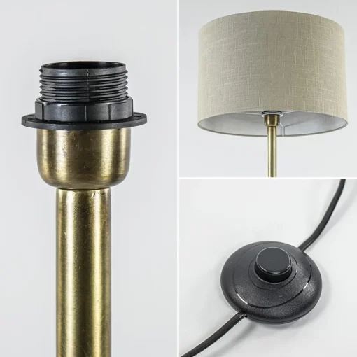 Light and Living vloerlamp Dennis brons excl. kap>Straluma Outlet