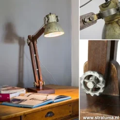 Light Living bureaulamp Ekerd hout-staal></noscript>Straluma Outlet