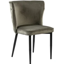 Luxe eetkamerstoel taupe met zwarte poot>Straluma Hot