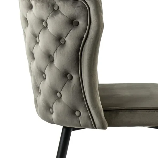 Luxe eetkamerstoel taupe met zwarte poot>Straluma Hot