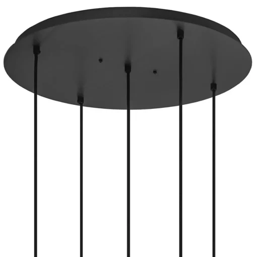 Luxe 5-lichts hanglamp mat zwart E27+GU10 rond>Straluma Online