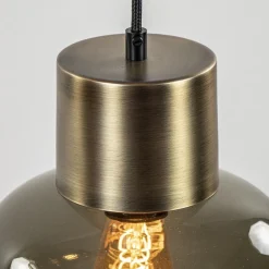 Luxe 7-lichts videlamp zwart/brons met smoke glas></noscript>Straluma Discount