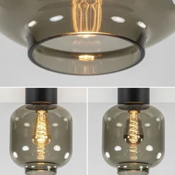 Luxe plafondlamp met zwart glas></noscript>Straluma Best