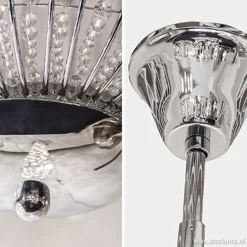 Luxe ronde hanglamp kristal met chroom></noscript>Straluma Sale