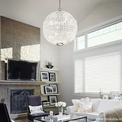 Luxe ronde hanglamp kristal met chroom></noscript>Straluma Sale