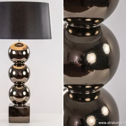 Luxe tafellamp bol brons exclusief kap>Straluma New